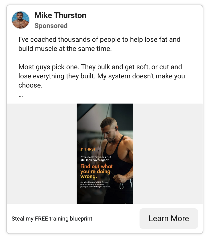 Mike Thurston — Meta ad