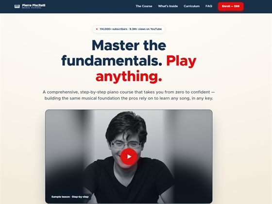 Pierre Piscitelli · Music School — Course page